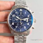 Replica Swiss IWC Pilot 7750 Stainless Steel Blue Dial Watch 43MM